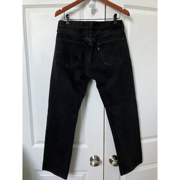 Vintage Levi’s 501 Black Straight Leg Button Fly Jeans 30" Made in Mexico - Picture 2 of 7